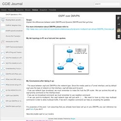CCIE Journal: OSPF over DMVPN