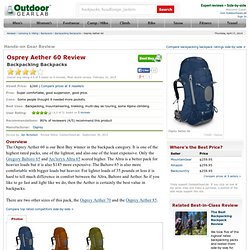 Osprey Aether 60 Review