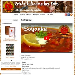 Soljanka - DDR Rezepte für ostdeutsche Gerichte zum Kochen, Backen, Trinken & alles über ostdeutsche Küche