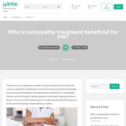 Why is osteopathy treatment beneficial for you?
