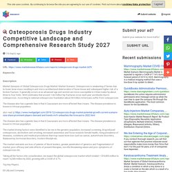 Osteoporosis Drugs Industry Competitive Landscape and Comprehensive Research Study 2027