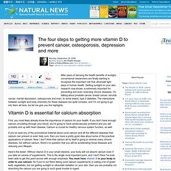 The four steps to getting more vitamin D to prevent cancer, osteoporosis, depression and more