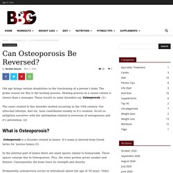 Can Osteoporosis Be Reversed?