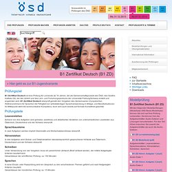 B1 Zertifikat Deutsch (B1 ZD) - Österreichisches Sprachdiplom Deutsch ÖSD