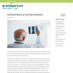 OSTEOPENIA & OSTOEPOROSIS
