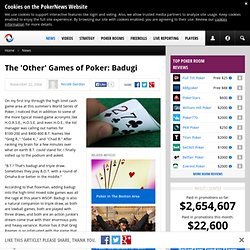 The 'Other' Games of Poker: Badugi