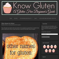 Other Names for Gluten