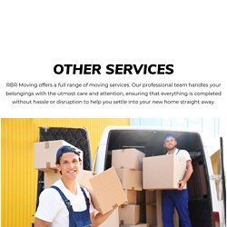 Other services - RBR Moving