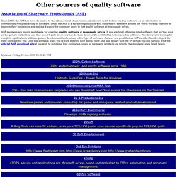 Other sources of quality software