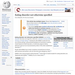Eating disorder not otherwise specified - Wikipedia
