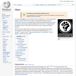 1998 apparition Otpor financé par la CIA