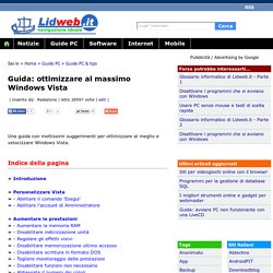 Guida: ottimizzare al massimo Windows Vista