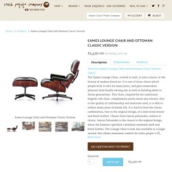 Eames Lounge Chair and Ottoman Classic Version
