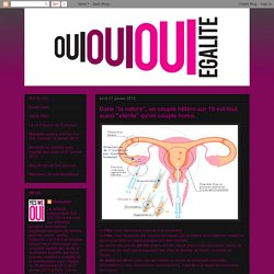 ouiouioui: Dans "la nature", un couple hétéro sur 10 est tout aussi "stérile" qu'un couple homo.