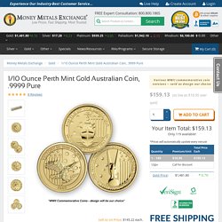 1/10 Ounce Perth Mint Gold Australian Coin, .9999 Pure