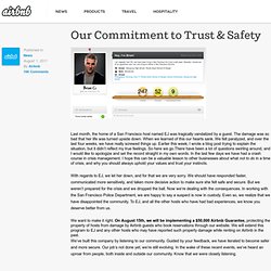 Our Commitment to Trust & Safety - The Airbnb Blog