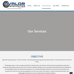 Our Services - Valor Specialties, Inc.
