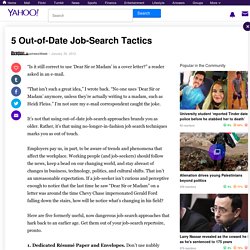 5 Out-of-Date Job-Search Tactics