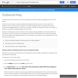Outbound relay - Google Apps Help