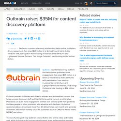 Outbrain raises $35M for content discovery platform