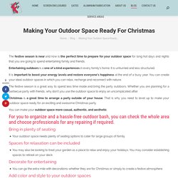 Making Your Outdoor Space Ready For Christmas in Florida