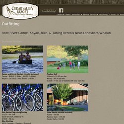 Root River Outfitting - Tube, Canoe & Bike Rentals at Cedar Valley Resort