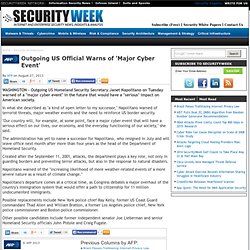 Outgoing US Official Warns of 'Major Cyber Event'