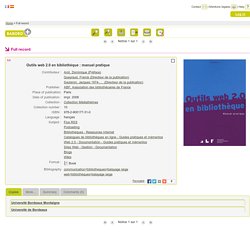 Outils web 2.0 en bibliothèque : manuel pratique