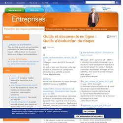 Outils et documents en ligne : Outils d'évaluation du risque