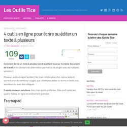 4 outils en ligne pour écrire ou éditer un texte à plusieurs