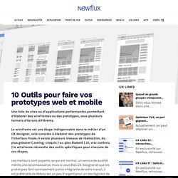 10 Outils pour faire vos prototypes web et mobile