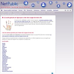 22 outils gratuits en ligne pour créer des nuages de mots-clés