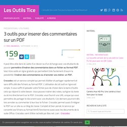 3 outils pour inserer des commentaires sur un PDF – Les Outils Tice