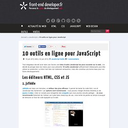 10 outils en ligne pour JavaScript — front-end developer