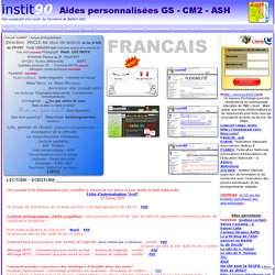 OUTILS ASH, Aide personnalisée: langue française, orale et écrite