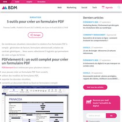 5 outils pour créer un formulaire PDF