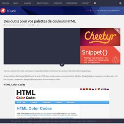 b*web - Des outils pour vos palettes de couleurs HTML