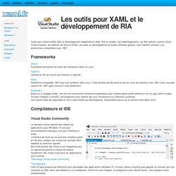 Les outils pour XAML et le développement de RIA