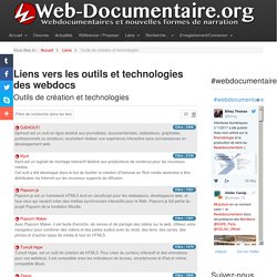 Liens vers les outils et technologies des webdocs