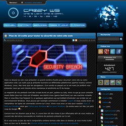 Cr@zy's Website - Plus de 10 outils pour tester la sécurité de votre site web