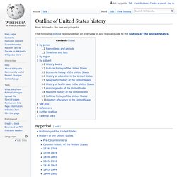 Outline of United States history
