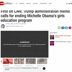 Trump ending Michelle Obama's girls education program