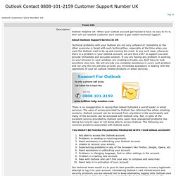 Outlook Contact 0808-101-2159 Customer Support Number UK