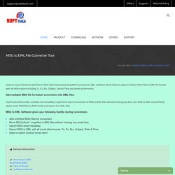 Outlook MSG to EML Converter to smartly export MSG to EML files
