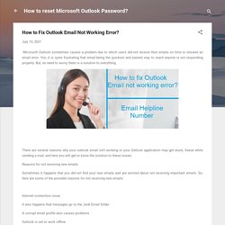 How to Fix Outlook Email Not Working Error?