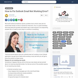 How to Fix Outlook Email Not Working Error?
