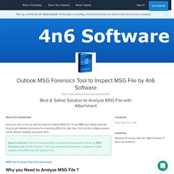 Outlook MSG Forensics Tool to Inspect MSG File by 4n6 Software
