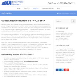 Outlook Helpline Number 1-877-424-6647 toll free
