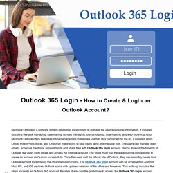 Outlook 365 Login - How to Create & Login an Outlook Account?