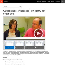 Outlook Best Practices: How Harry got organized